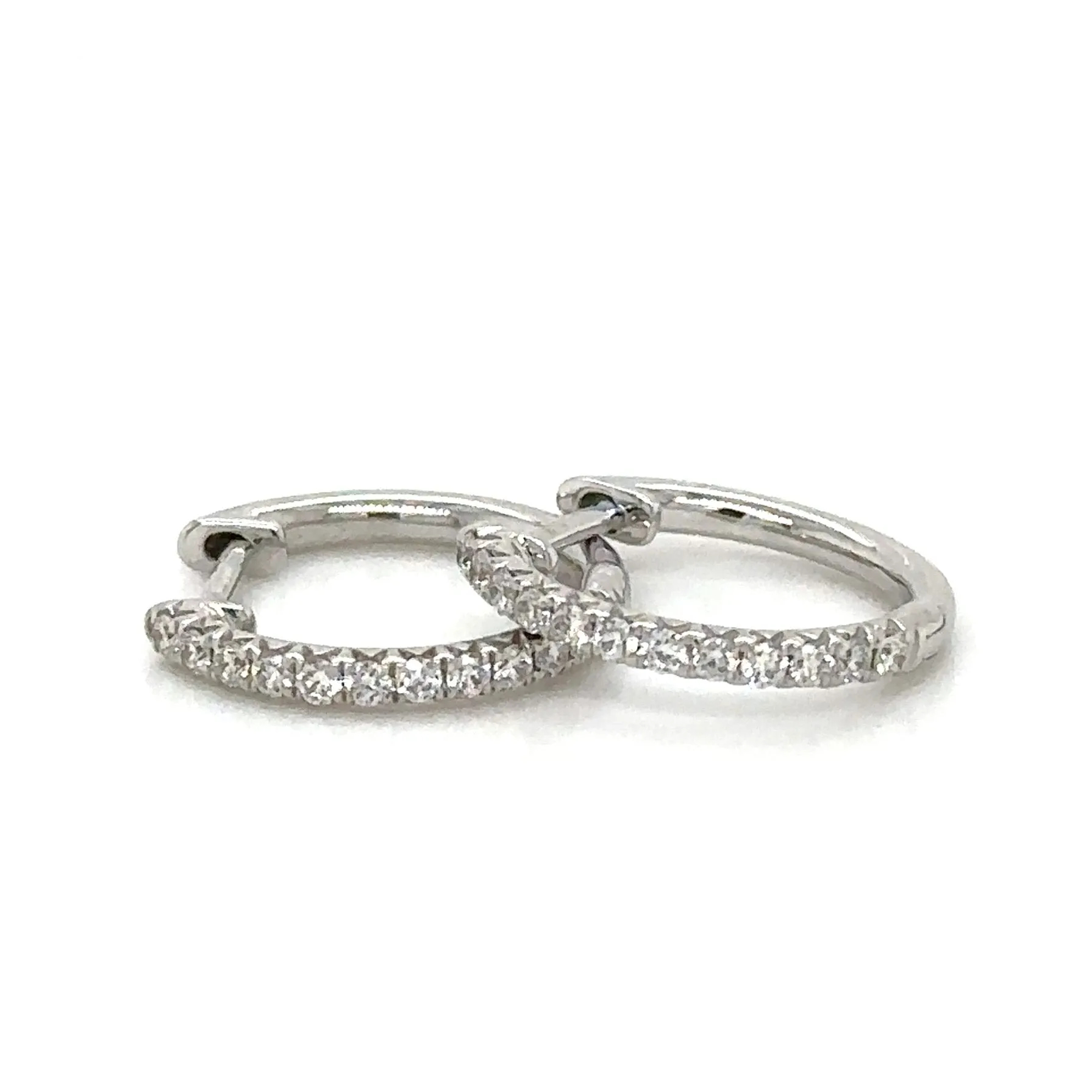 0.18ct tw Diamond Huggie Hoop Earrings