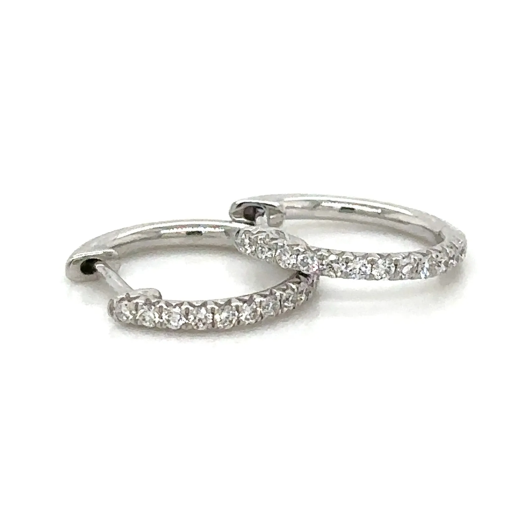 0.18ct tw Diamond Huggie Hoop Earrings