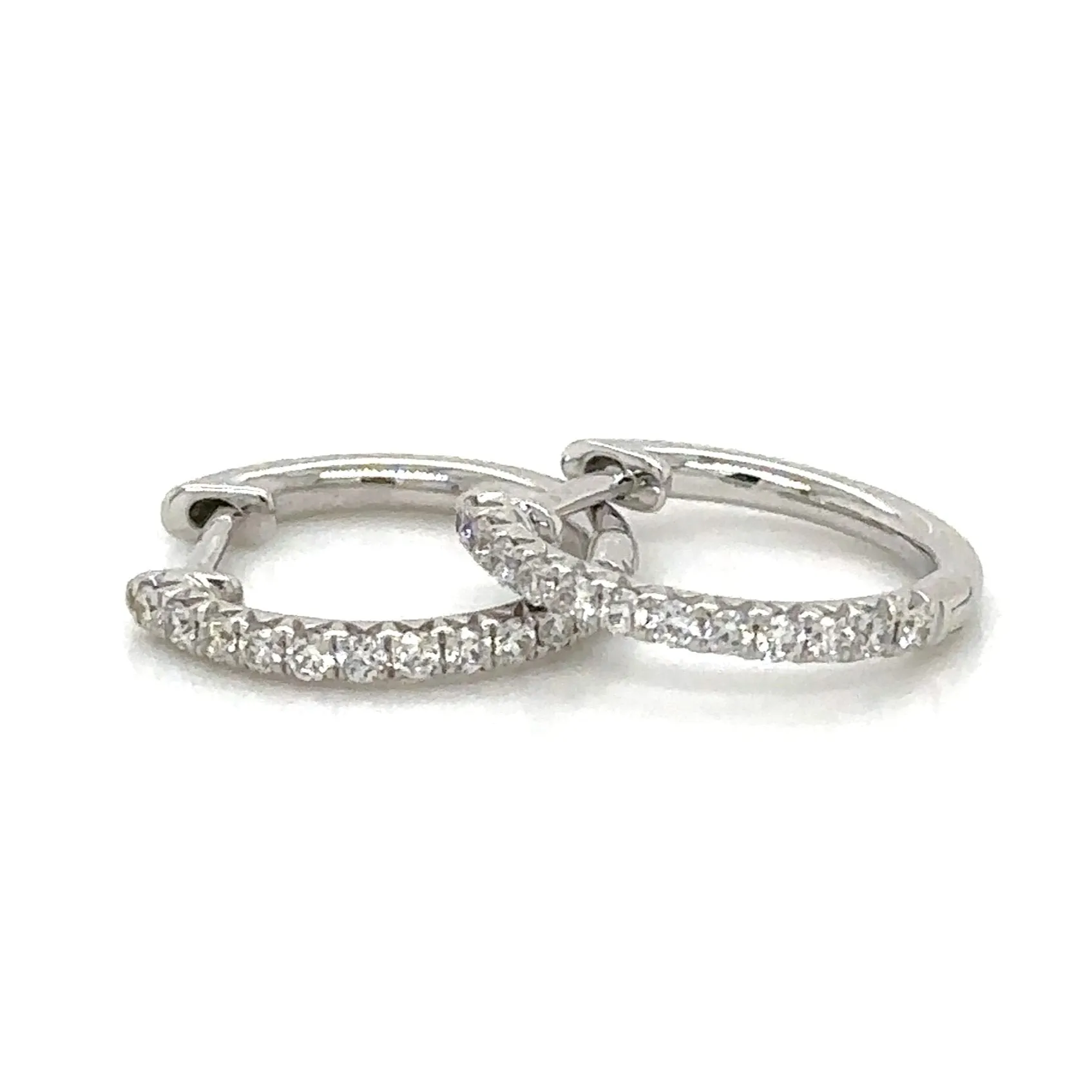 0.18ct tw Diamond Huggie Hoop Earrings