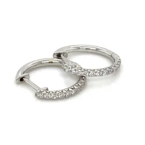 0.18ct tw Diamond Huggie Hoop Earrings