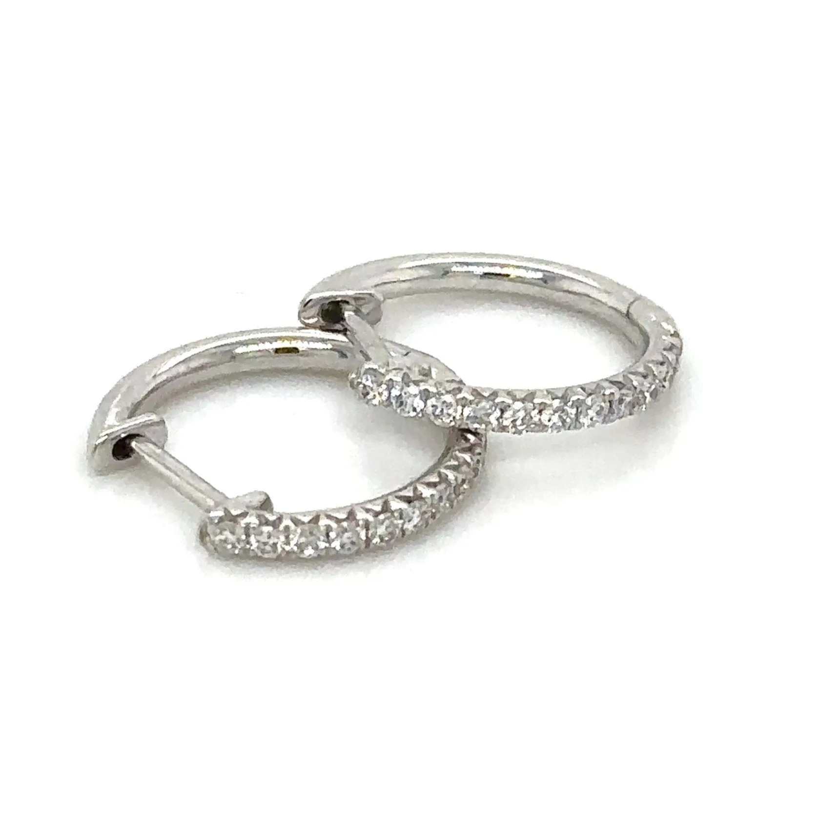 0.18ct tw Diamond Huggie Hoop Earrings