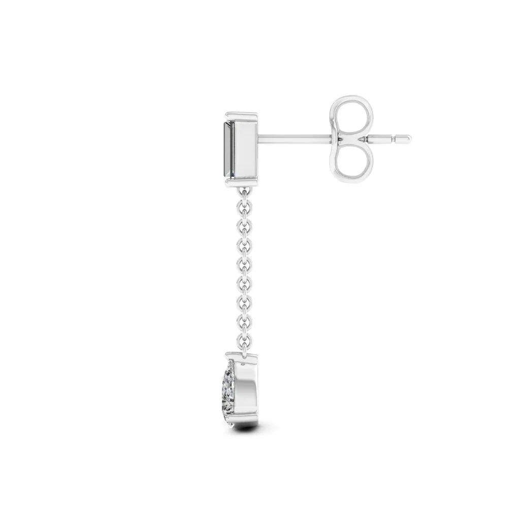 0.54 d.e.w cts Maia Moissanite Dangle Earrings