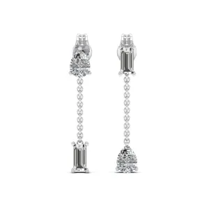 0.54 d.e.w cts Maia Moissanite Dangle Earrings