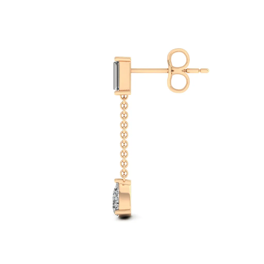 0.54 d.e.w cts Maia Moissanite Dangle Earrings