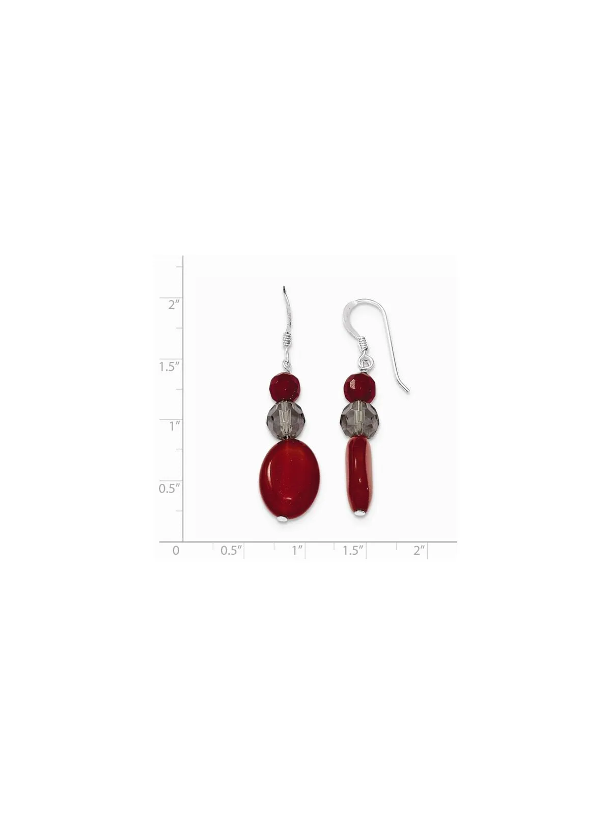 10% OFF- 2 pcs Certified Natural Jadeite Emerald A*Jade HandCarved A Pair of 925 Sterling Silver Round Oval Red Jade Dangle Earrings 46mm