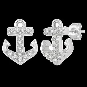 10K 0.08ct Diamond Cluster Earrings