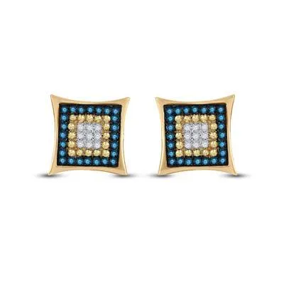 10k .33ct Diamond Cluster Earrings
