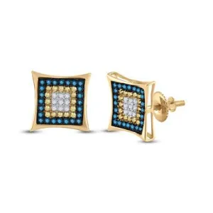 10k .33ct Diamond Cluster Earrings