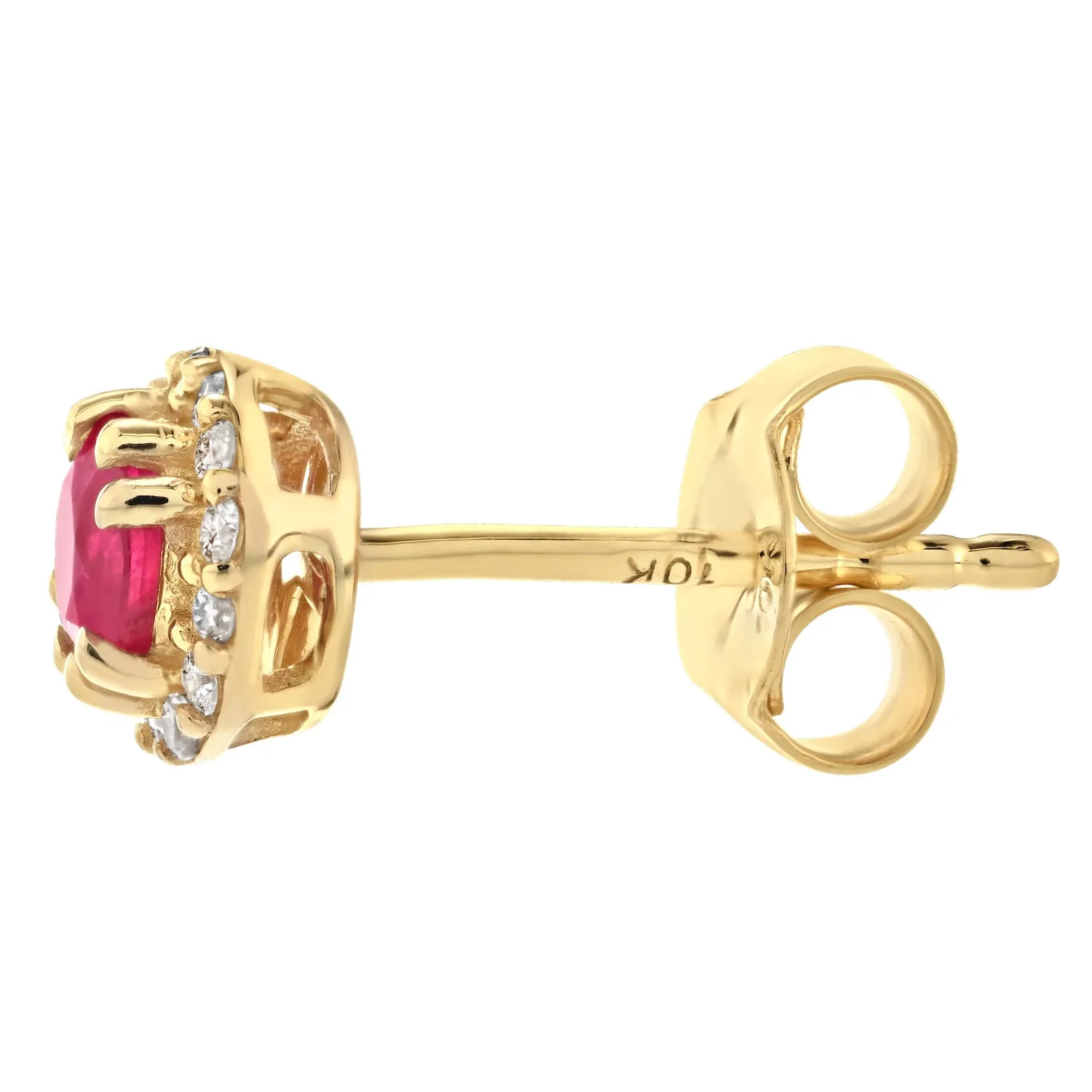 10K Yellow Gold Diamond Earrings
