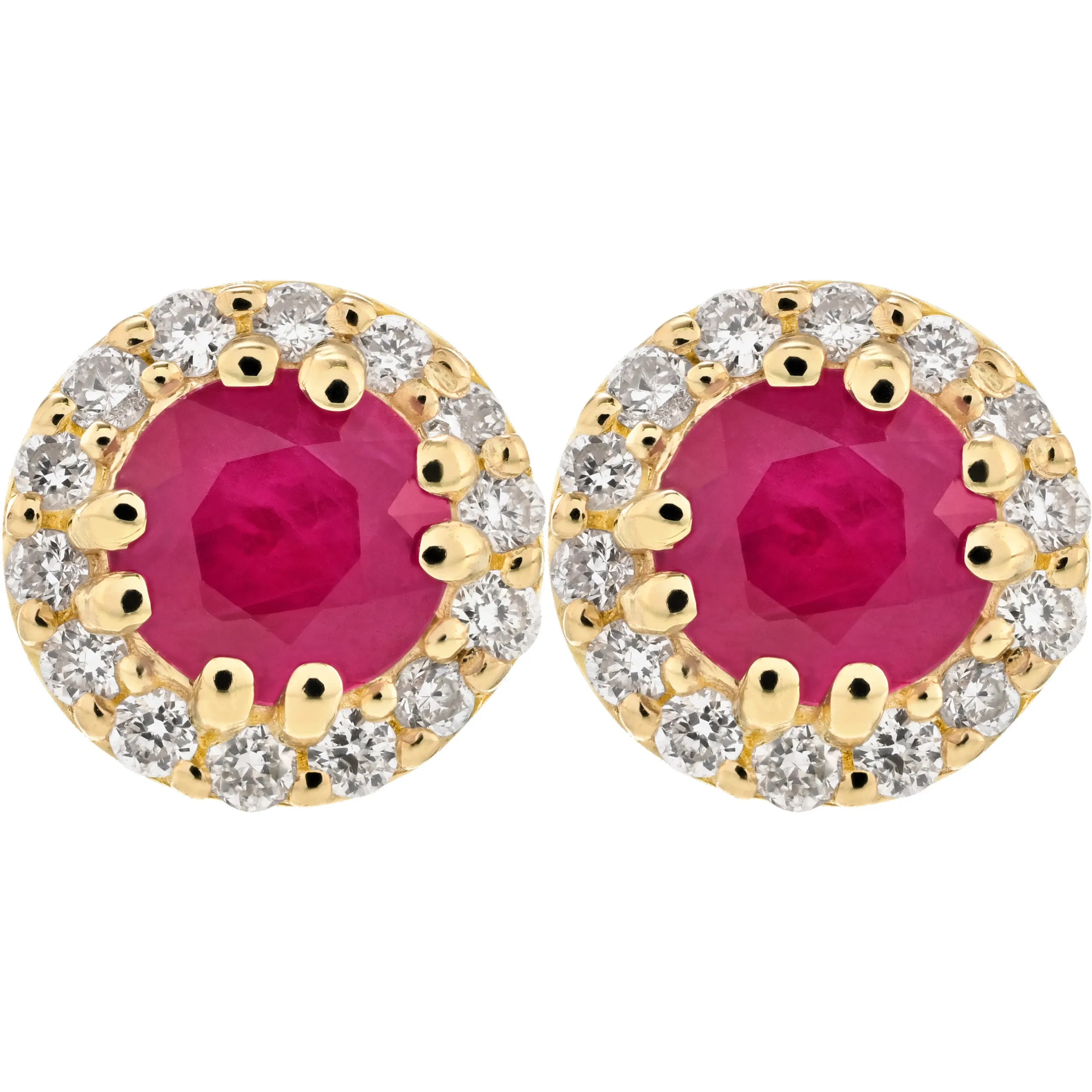 10K Yellow Gold Diamond Earrings