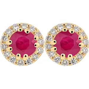 10K Yellow Gold Diamond Earrings