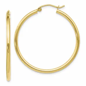 10kt Yellow Gold Polished Hinged Hoop Earrings