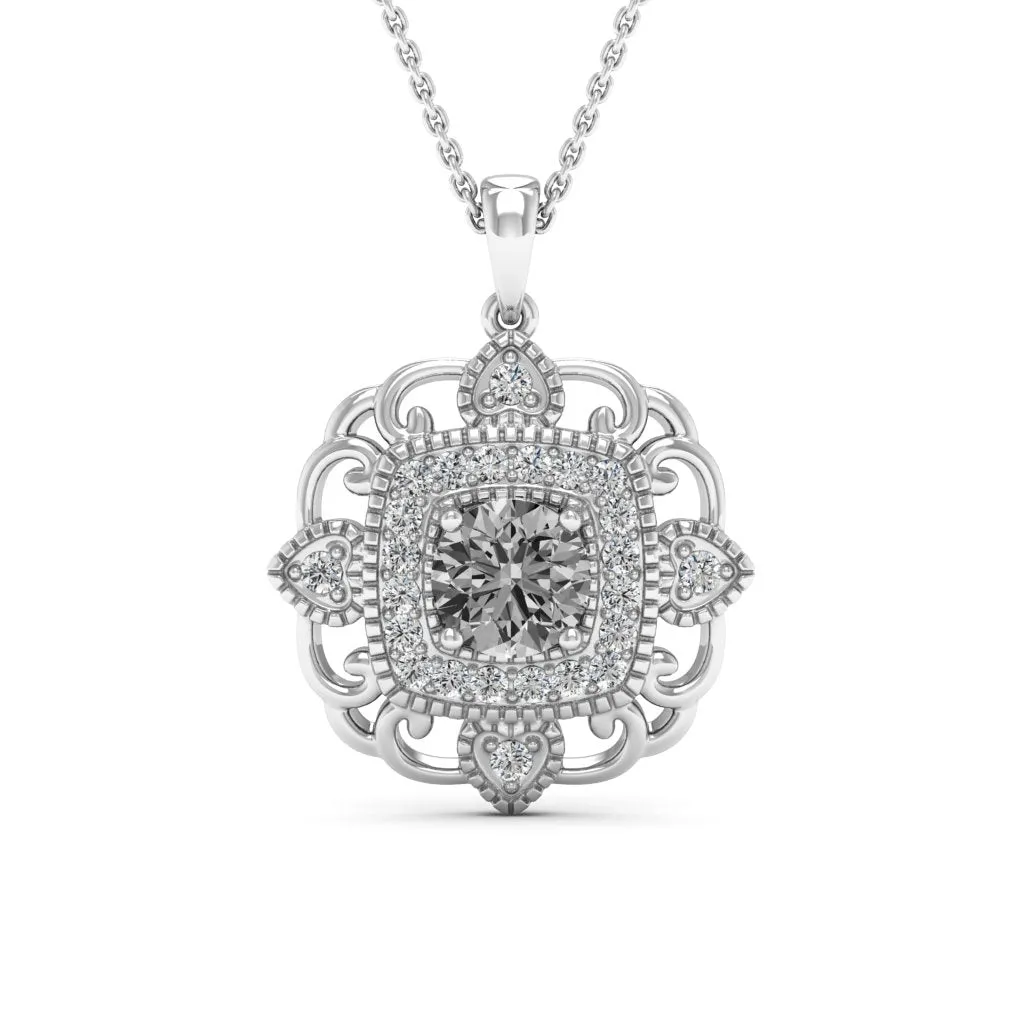 1.36 d.e.w cts Charlotte Moissanite Necklace