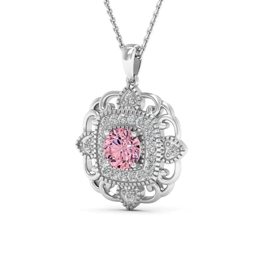 1.36 d.e.w cts Charlotte Moissanite Necklace