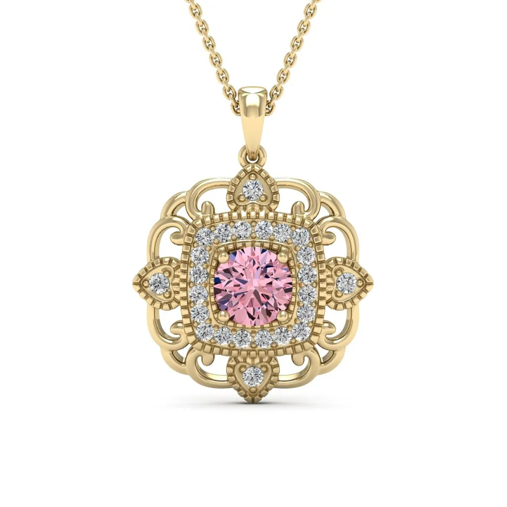 1.36 d.e.w cts Charlotte Moissanite Necklace