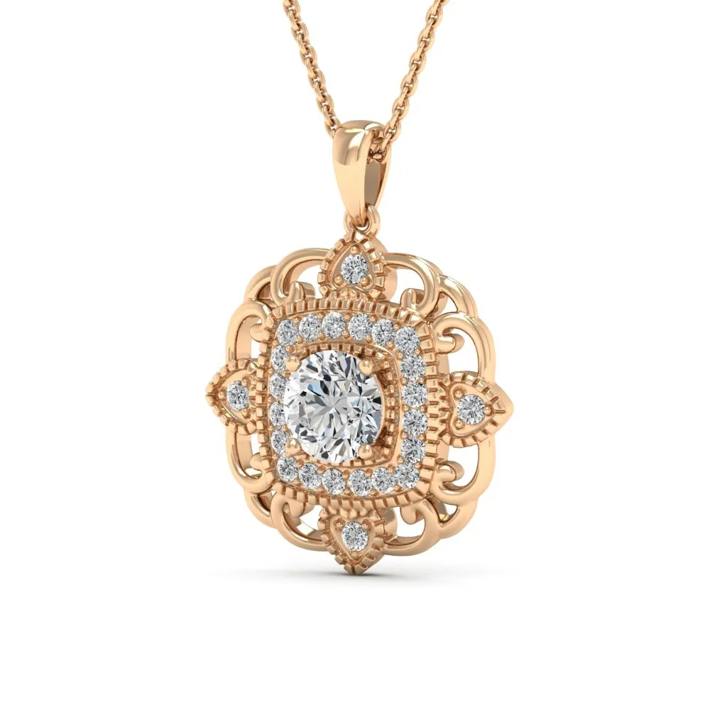 1.36 d.e.w cts Charlotte Moissanite Necklace