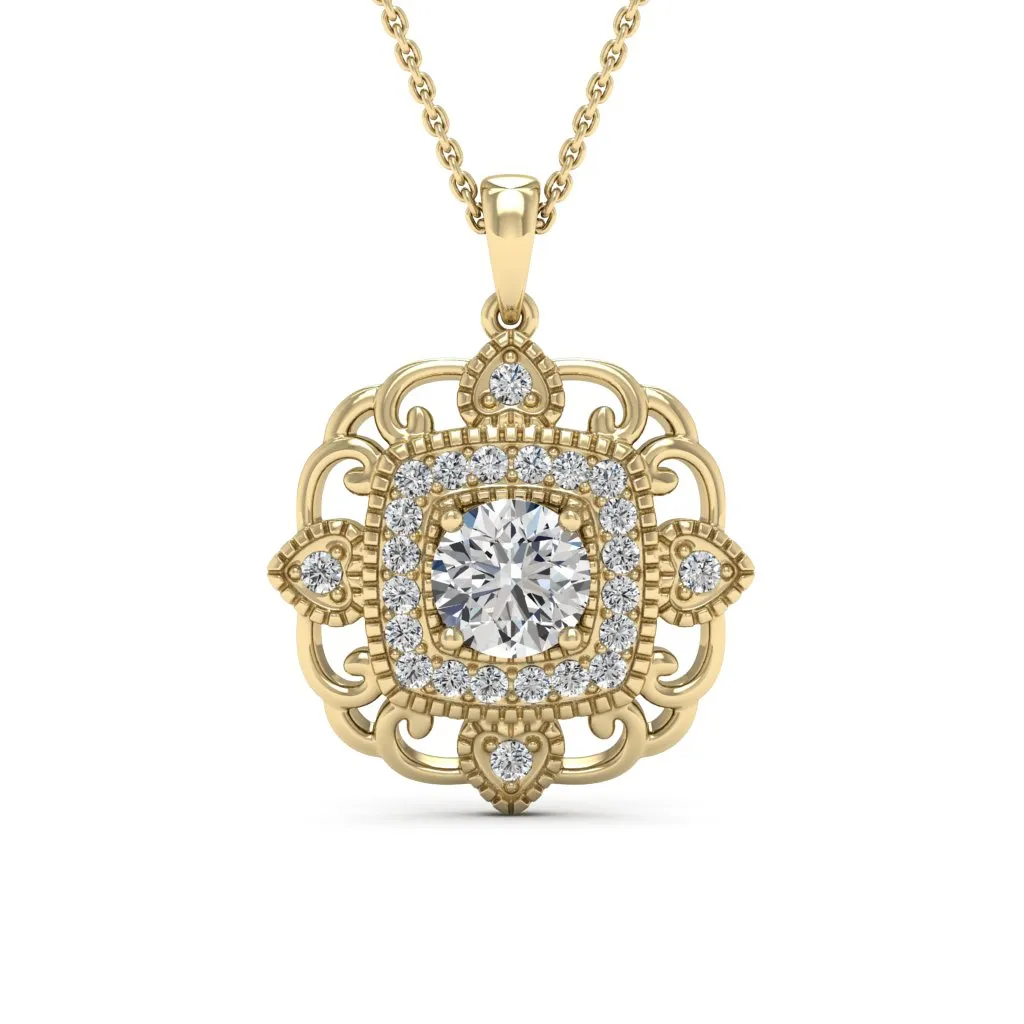 1.36 d.e.w cts Charlotte Moissanite Necklace