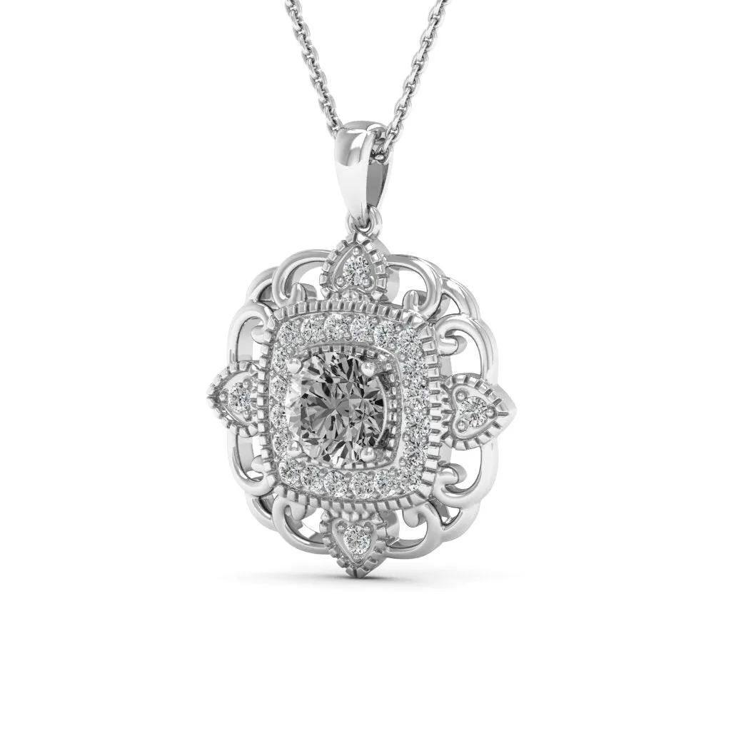 1.36 d.e.w cts Charlotte Moissanite Necklace
