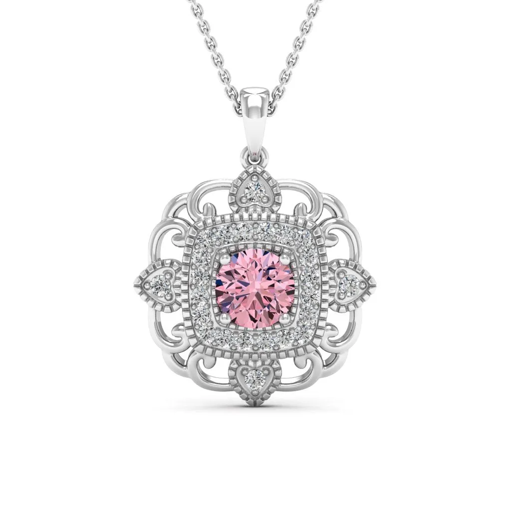 1.36 d.e.w cts Charlotte Moissanite Necklace