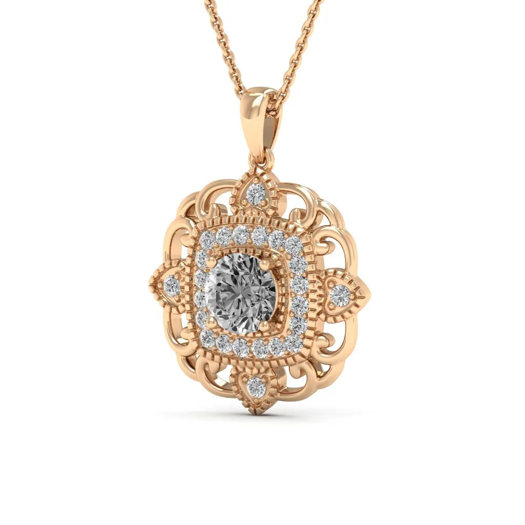 1.36 d.e.w cts Charlotte Moissanite Necklace