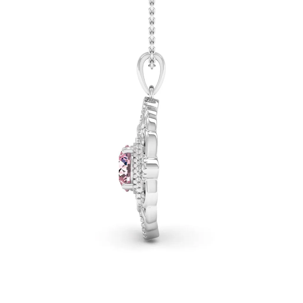 1.36 d.e.w cts Charlotte Moissanite Necklace