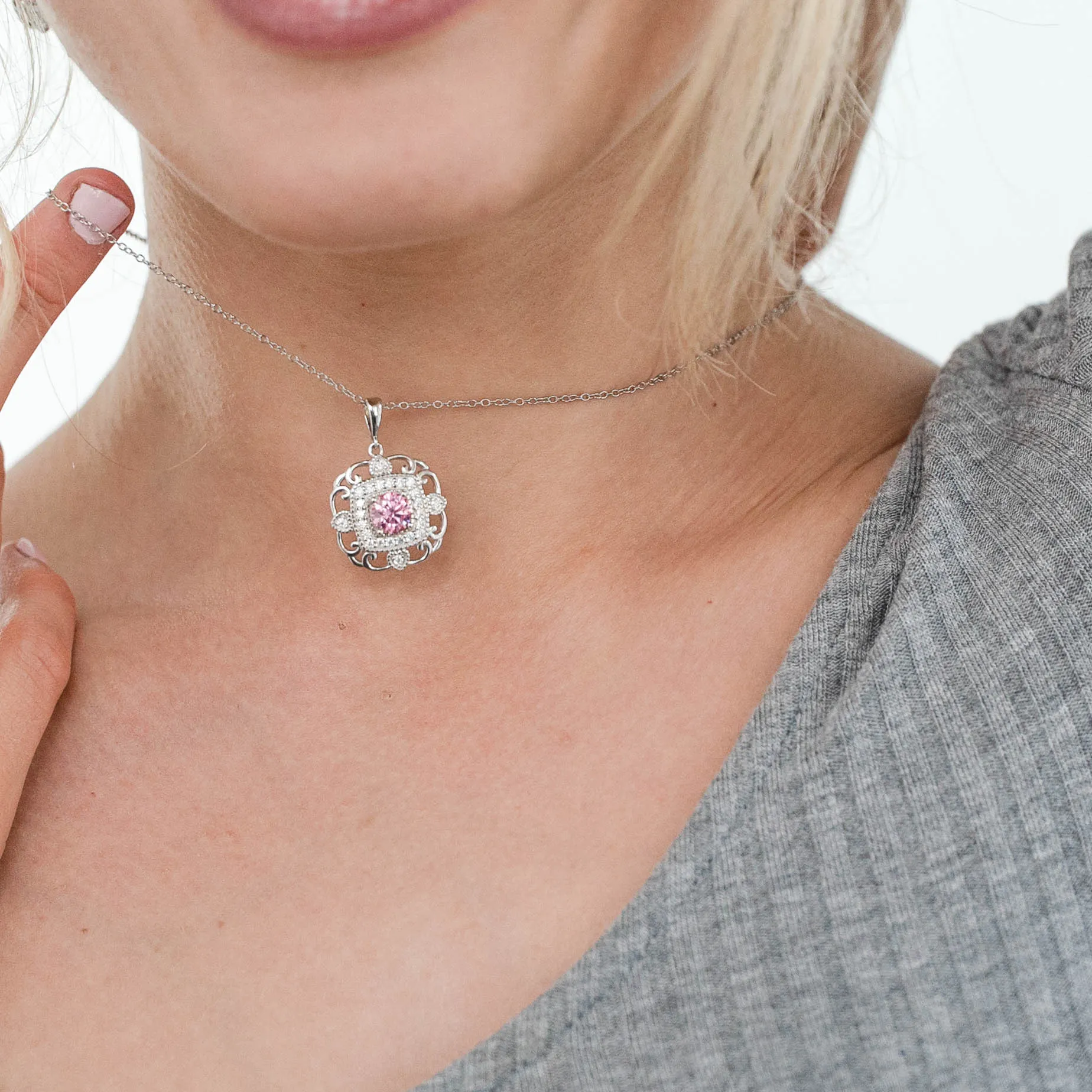 1.36 d.e.w cts Charlotte Moissanite Necklace