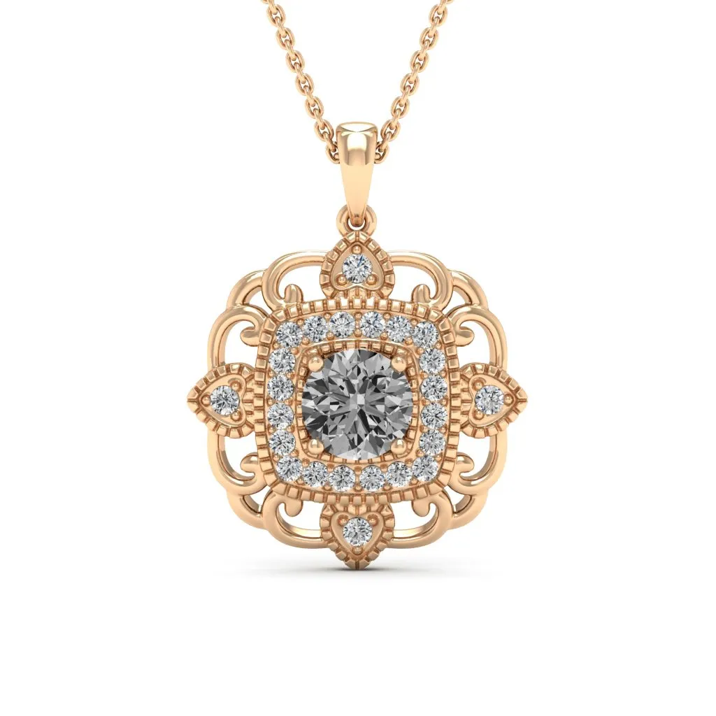 1.36 d.e.w cts Charlotte Moissanite Necklace
