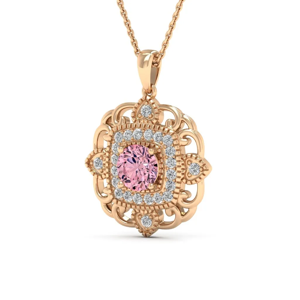 1.36 d.e.w cts Charlotte Moissanite Necklace