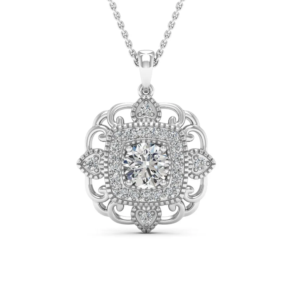 1.36 d.e.w cts Charlotte Moissanite Necklace