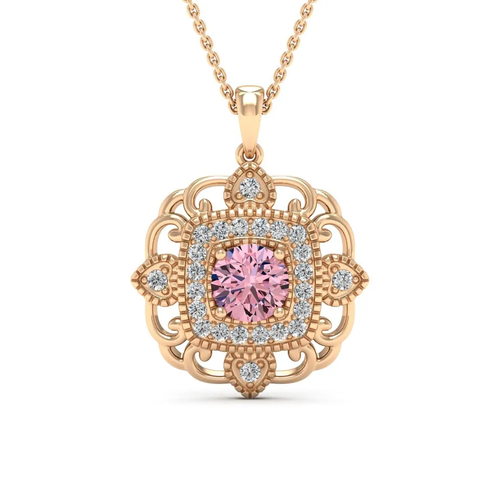 1.36 d.e.w cts Charlotte Moissanite Necklace