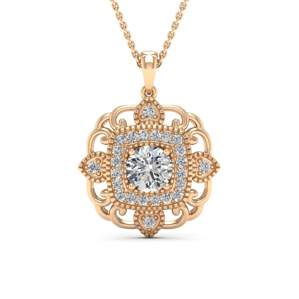 1.36 d.e.w cts Charlotte Moissanite Necklace