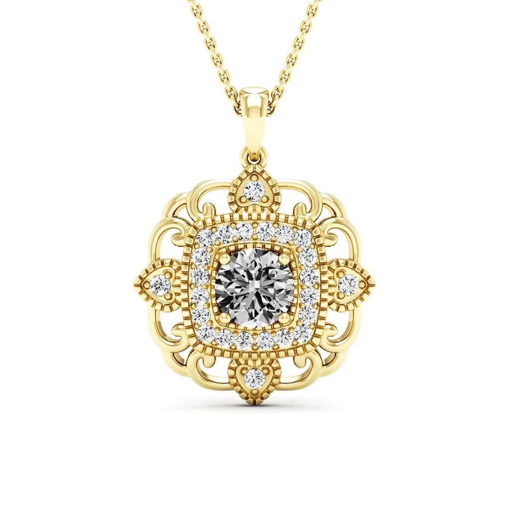 1.36 d.e.w cts Charlotte Moissanite Necklace
