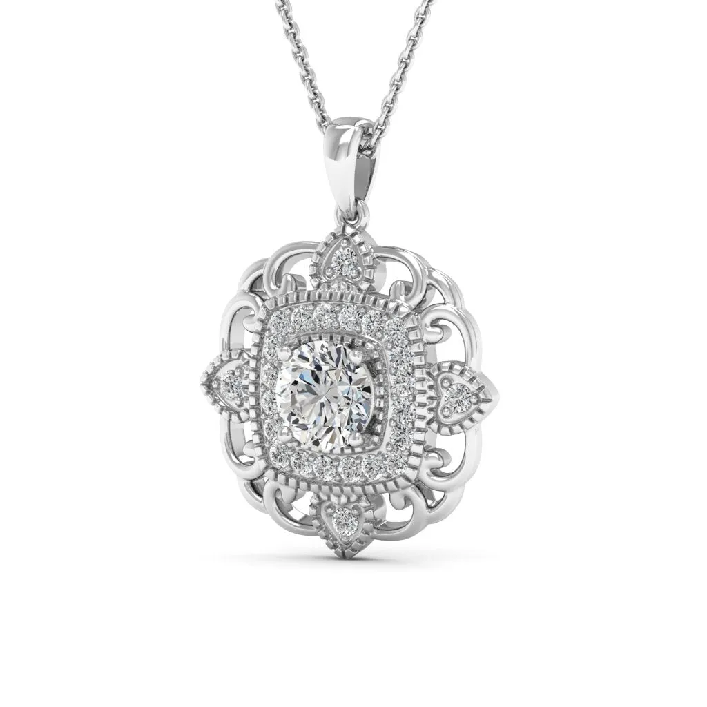 1.36 d.e.w cts Charlotte Moissanite Necklace