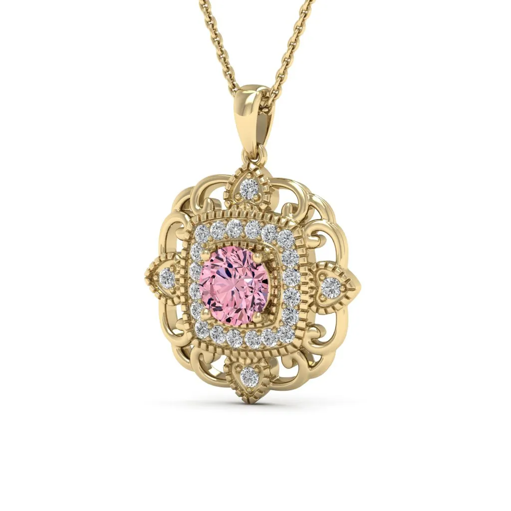 1.36 d.e.w cts Charlotte Moissanite Necklace
