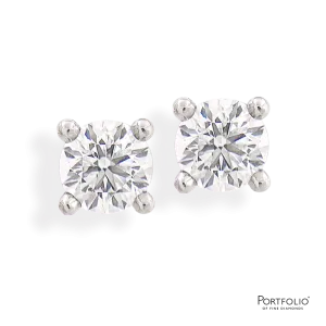 1.40ct F SI2 Diamond Platinum Earrings