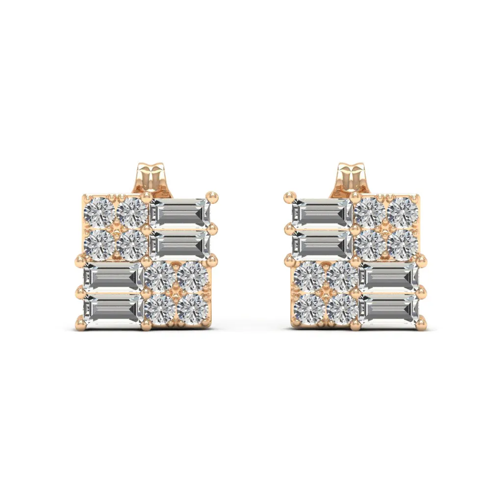 1.44 d.e.w cts Esther Moissanite Stud Earrings