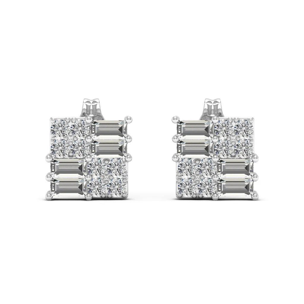 1.44 d.e.w cts Esther Moissanite Stud Earrings