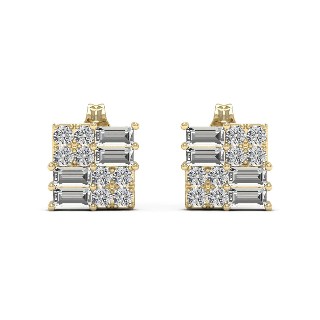 1.44 d.e.w cts Esther Moissanite Stud Earrings