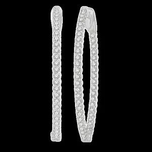 14K 1.50ct Diamond Hoop Earrings