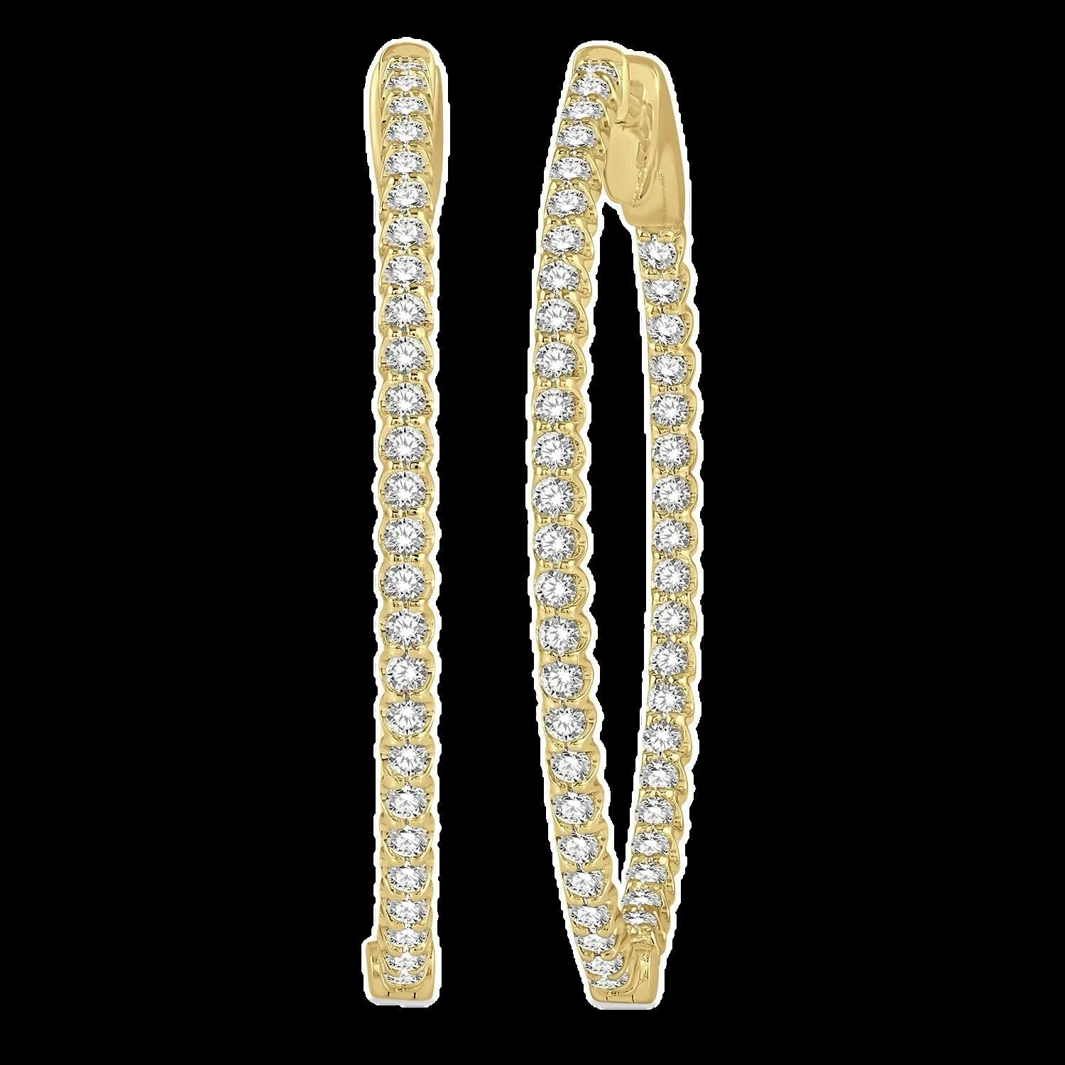 14K 1.50ct Diamond Hoop Earrings