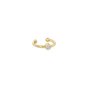 14k Diamond Bezel Ear Cuff