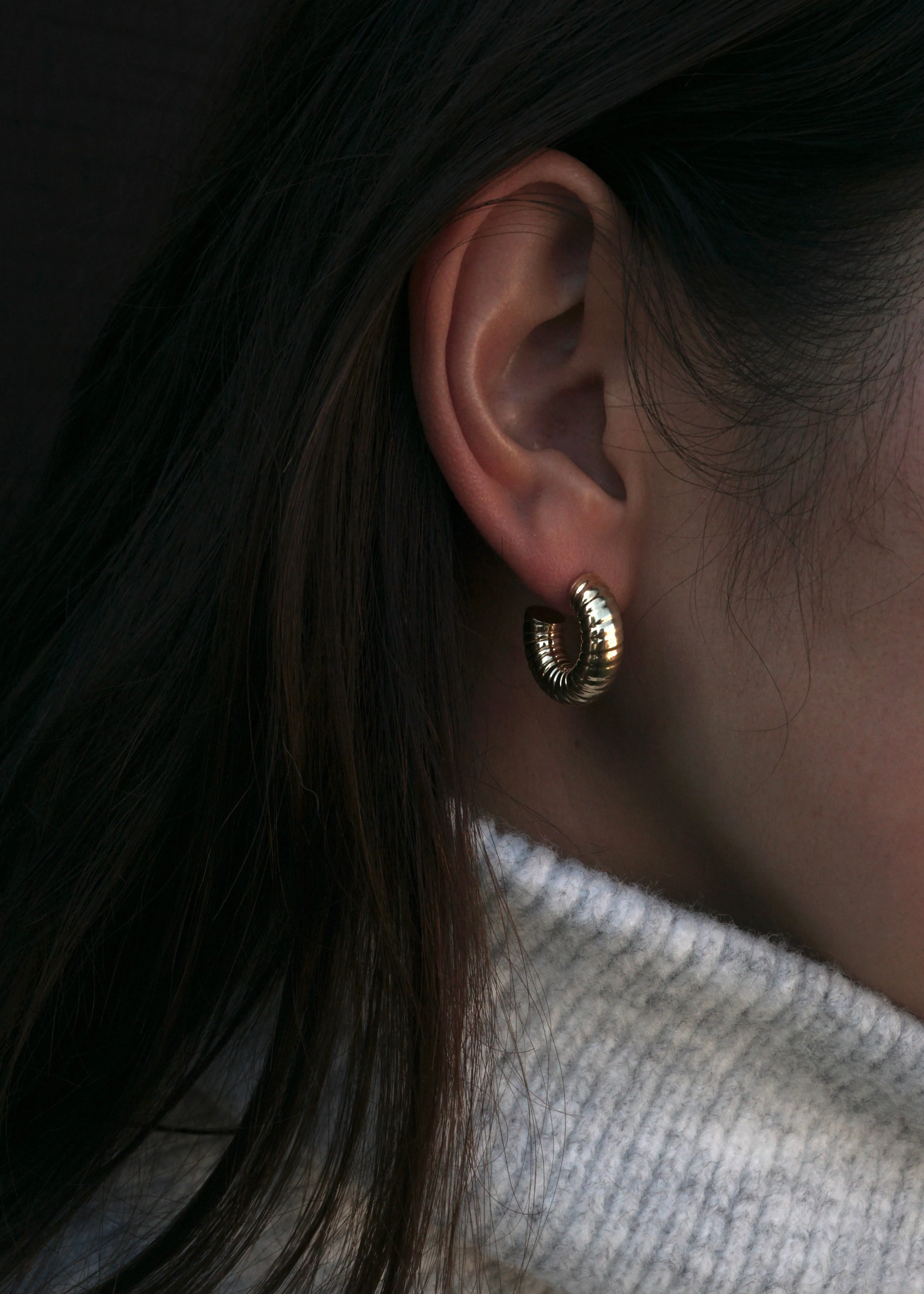 14k Gold Cobra Cuff Hoops
