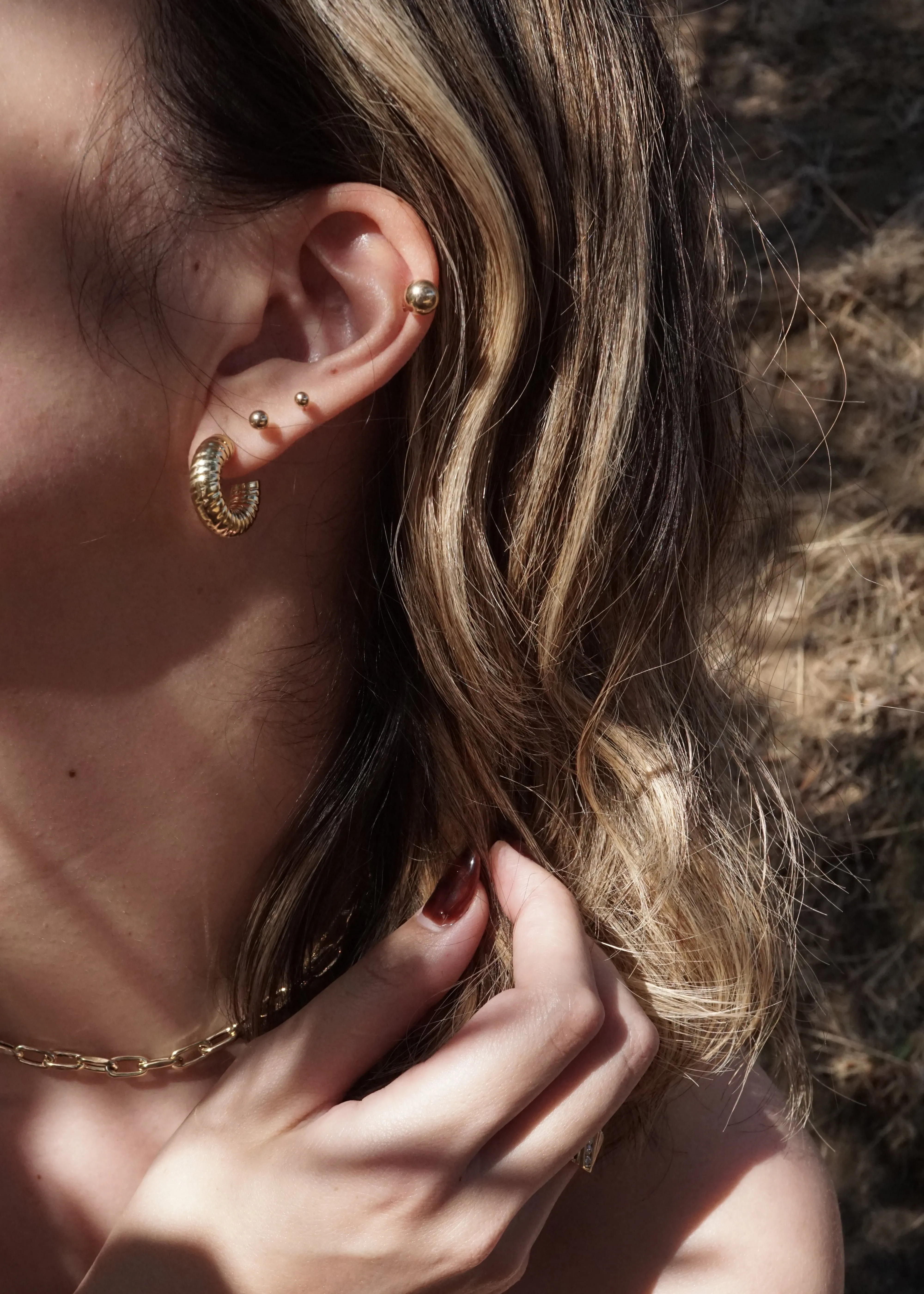 14k Gold Cobra Cuff Hoops