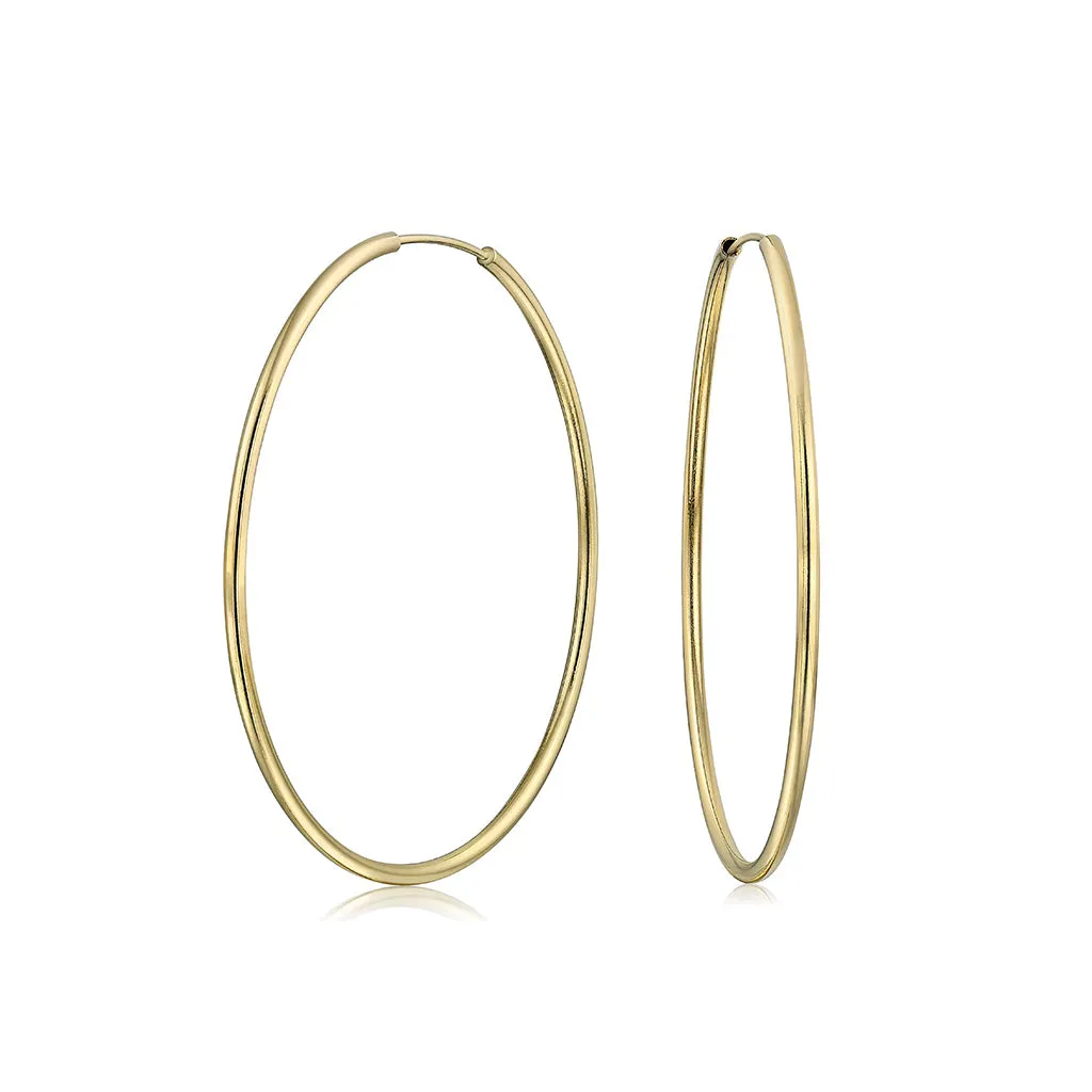 14k Gold Filled Hoops 13/16 inch Diameter