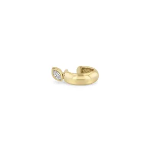 14k Marquise Diamond Chubby Ear Cuff