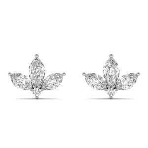 14K Marquise Diamond Earring
