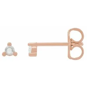 14K Rose 1/8 CTW Rose-Cut Natural Diamond Earrings