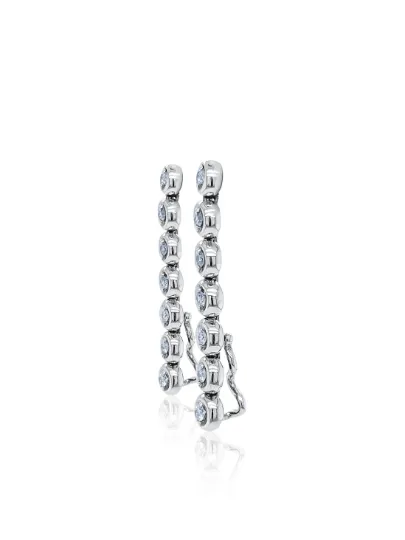 14K White Gold Diamond Dangle Earring