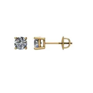 14K Yellow 1/2 CTW Diamond Stud Earrings