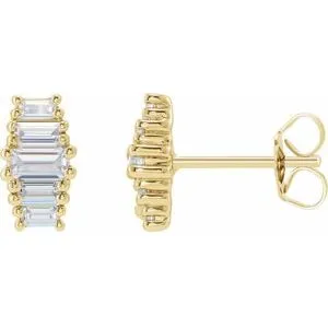 14K Yellow 1/2 CTW Lab-Grown Diamond Earrings